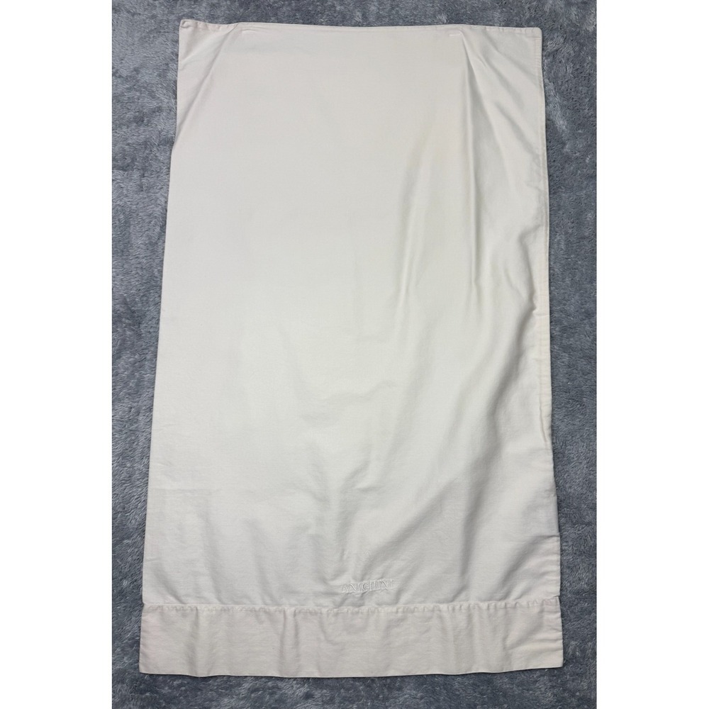 Anichini By Quagliotti 100% Egyptian Cotton King Pillow Case Cream Embroidered